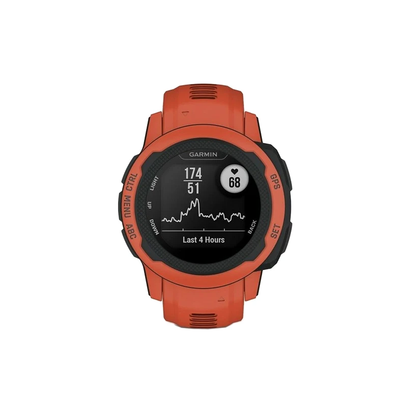 商品Garmin|GARMIN 男女同款红色树脂表盘石英机芯硅胶表带混合链接智能手表45MM,价格¥2570,第1张图片