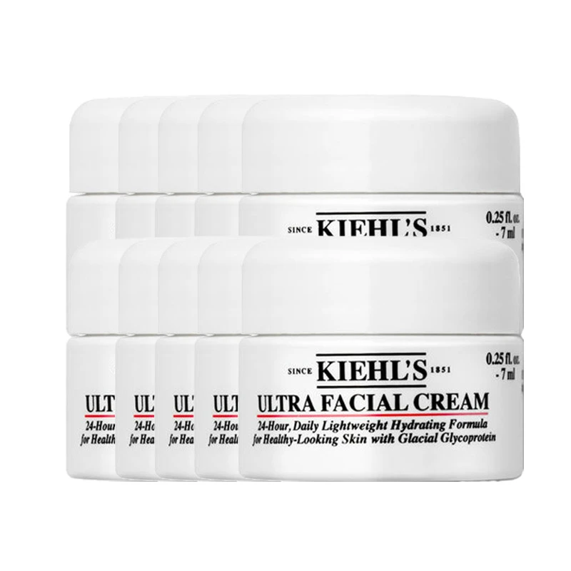 商品Kiehl's|【10件包邮装】KIEHLS 科颜氏 中小样高保湿面霜7ml*10,价格¥283,第1张图片