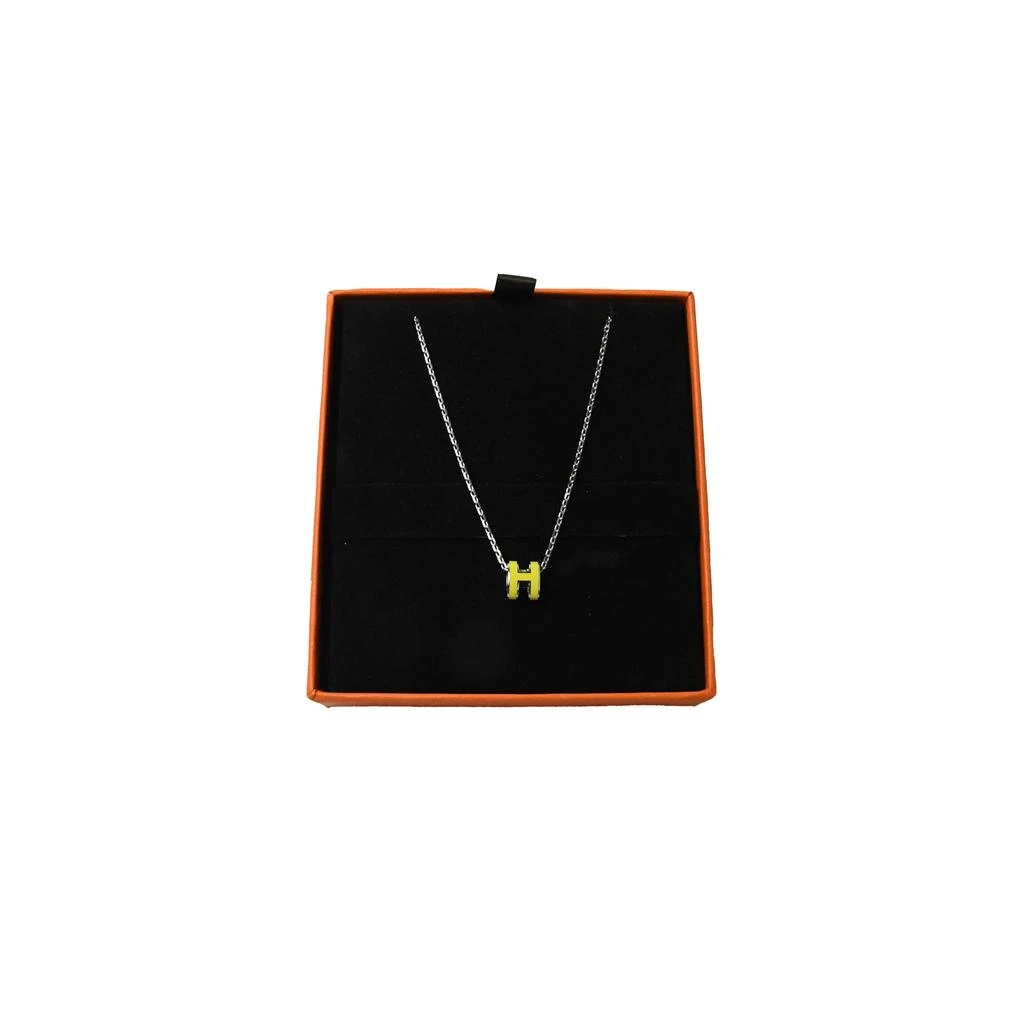 商品Hermes|Hermes Mini Pop H Necklace Palladium Hardware Yellow,价格¥4694,第1张图片