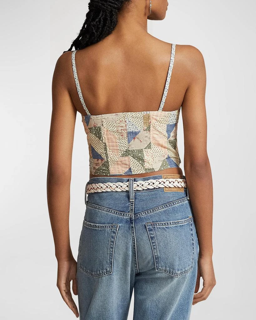 商品Ralph Lauren|Patchwork-Motif Cotton Bustier,价格¥689,第4张图片详细描述