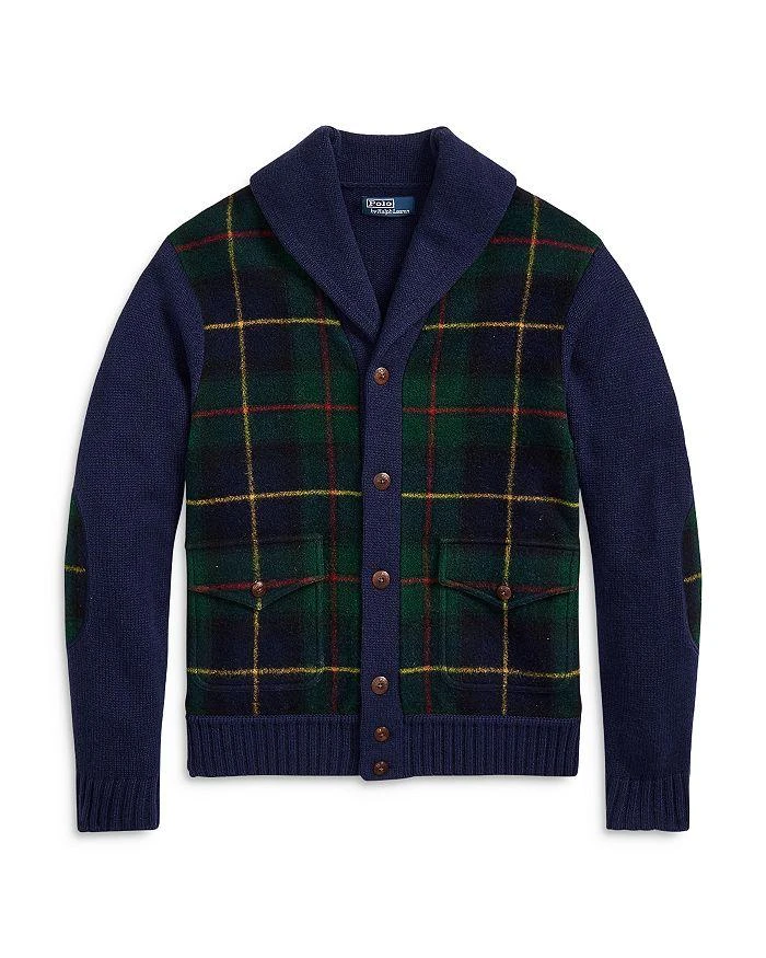 Wool Tartan Regular Fit Shawl Collar Cardigan 商品