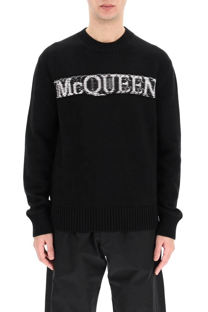 商品Alexander McQueen|Alexander mcqueen logo intarsia sweater,价格¥3482,第2张图片详细描述