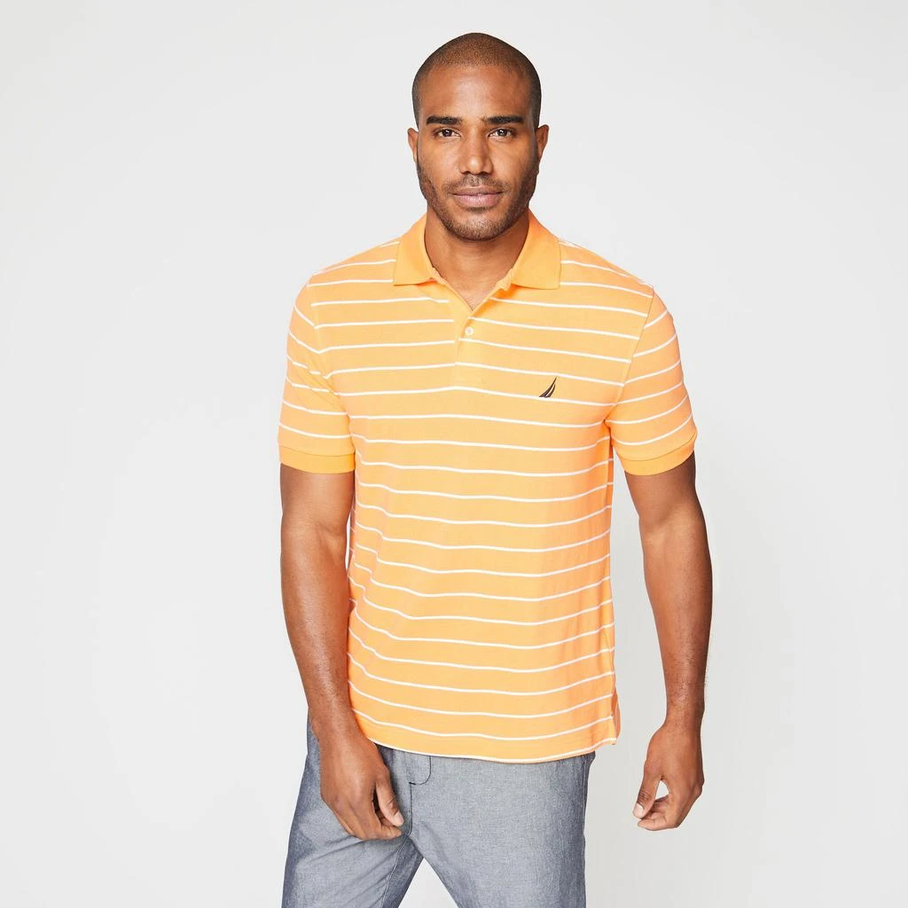 商品Nautica|Mens Classic Fit Striped Deck Polo,价格¥137,第3张图片详细描述