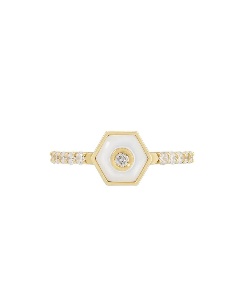 18K Yellow Gold Baia Sommersa Mother of Pearl & Diamond Accent Ring 商品