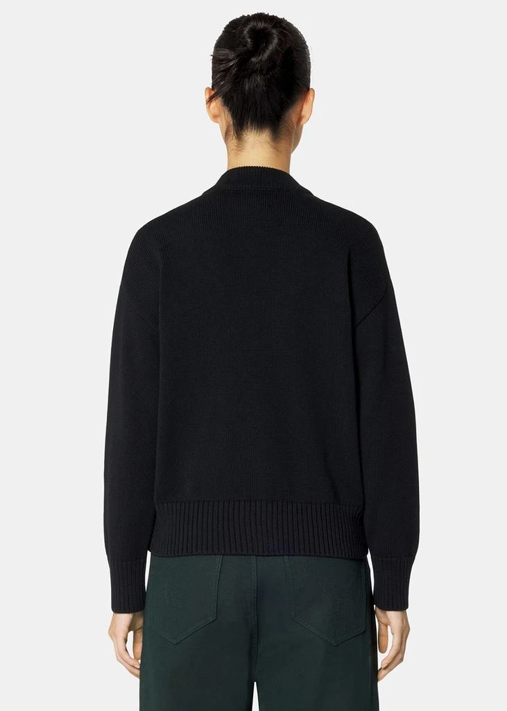 商品AMI|AMI Alexandre Mattiussi Black Ami De Coeur Cardigan,价格¥2599,第3张图片详细描述