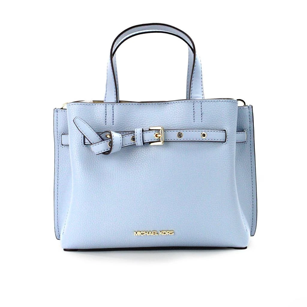 商品Michael Kors|Michael Kors Emilia Small blue Pebbled Leather Satchel Crossbody Women's Bag,价格¥1678,第1张图片