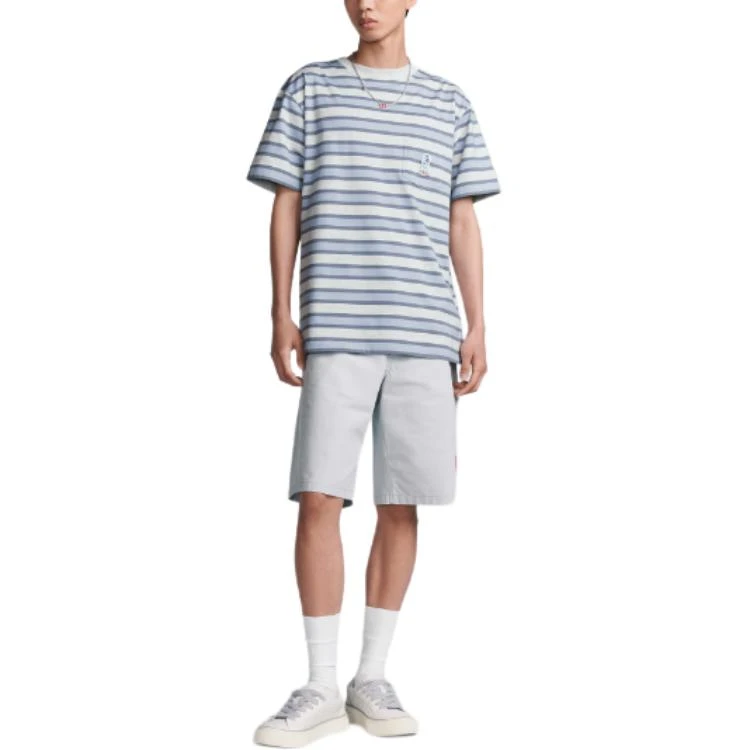 商品[国内直发] Dior|迪奥 SS24 条纹Logo贴标圆领宽松短袖T恤 男款 多色,价格¥4887,第4张图片详细描述