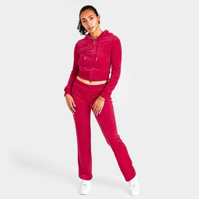 商品Juicy Couture|Women's Juicy Couture OG Big Bling Velour Track Pants,价格¥225,第2张图片详细描述