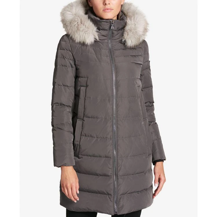 商品DKNY|Faux-Fur-Trim Down Puffer Coat,价格¥1100,第1张图片