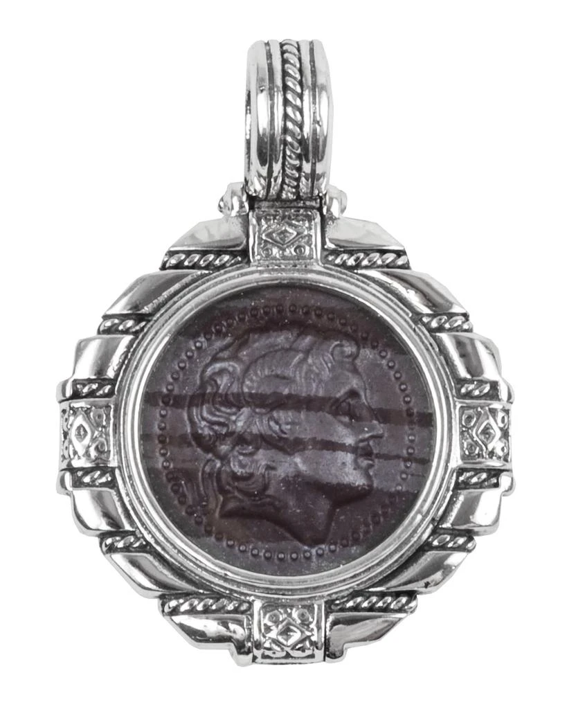 商品Konstantino|18K White Gold Carved Ferrite Pendant,价格¥5466,第1张图片