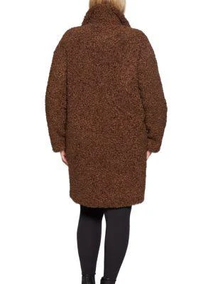 商品Blue Duck|Plus Curly Faux Fur Boyfriend Coat,价格¥1067,第2张图片详细描述