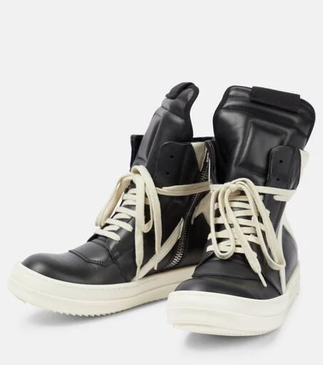 商品Rick Owens|Geobasket leather high-top sneakers,价格¥8689,第5张图片详细描述