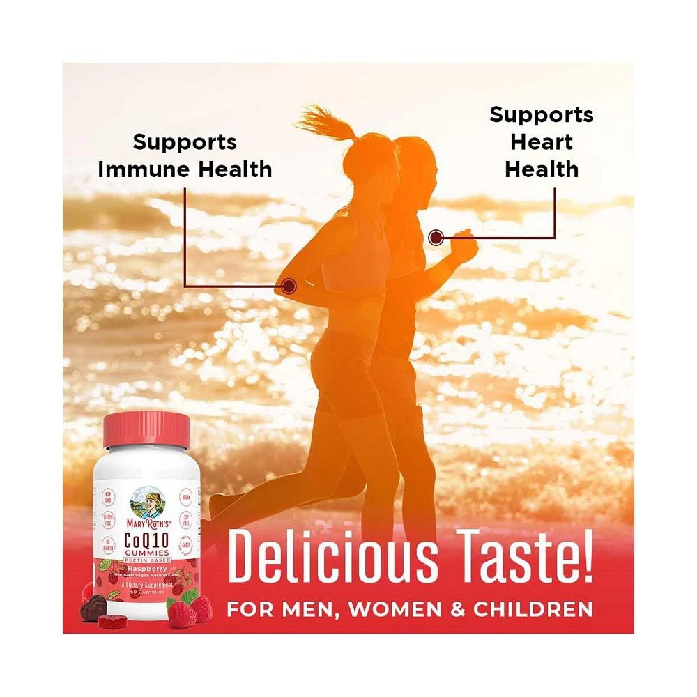 商品MaryRuth Organics|CoQ10 Gummies, Raspberry, 60ct,价格¥186,第2张图片详细描述
