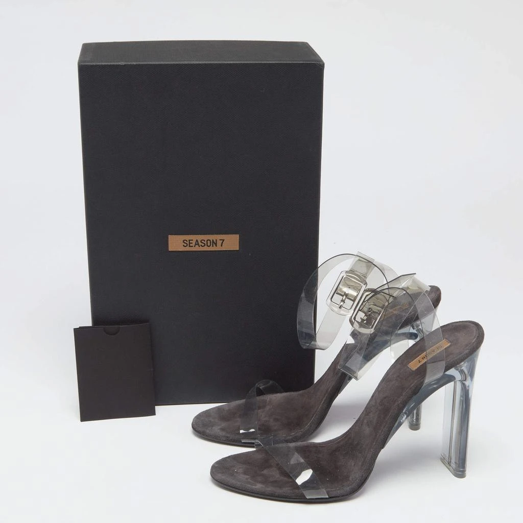Yeezy Grey PVC  Season 7 Open Toe Ankle Strap Sandals Size 40 商品