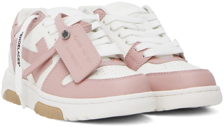 商品Off-White|White & Pink Out Of Office Sneakers,价格¥3454,第4张图片详细描述