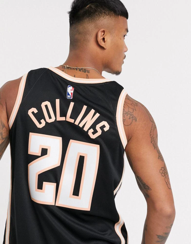 商品NIKE|Nike Basketball Atlanta Hawks 'John Collins' NBA swingman vest in black 球衣,价格¥817,第2张图片详细描述