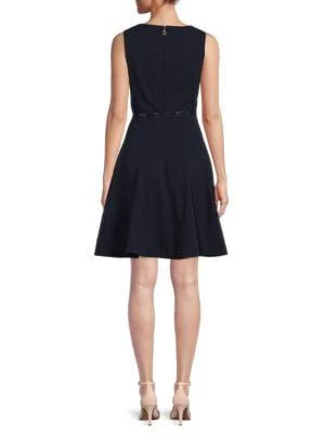 商品Tommy Hilfiger|Solid Fit & Flare Dress,价格¥338,第2张图片详细描述