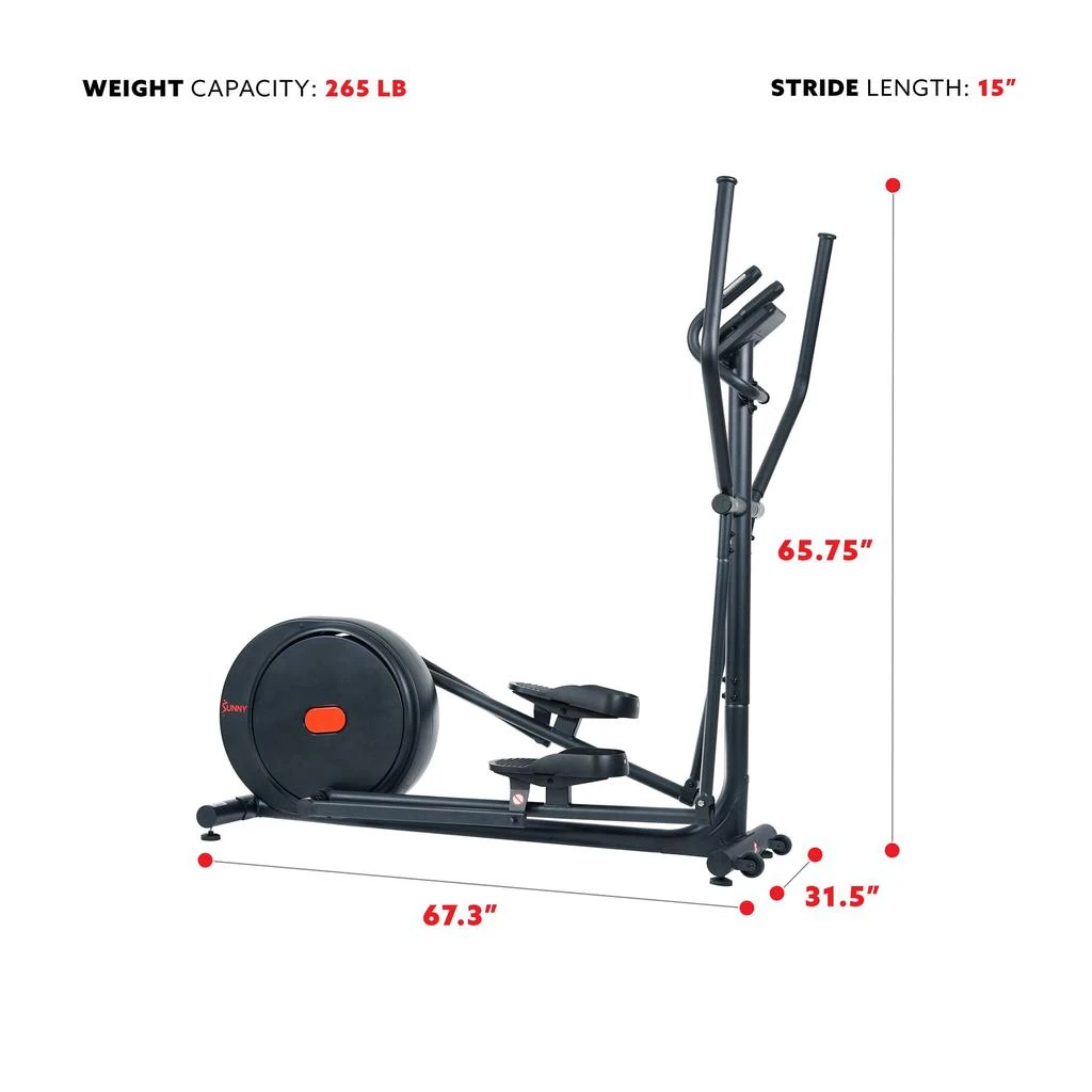 商品Sunny Health & Fitness|Sunny Health & Fitness Carbon Premium Programmable Magnetic Elliptical,价格¥4742,第5张图片详细描述
