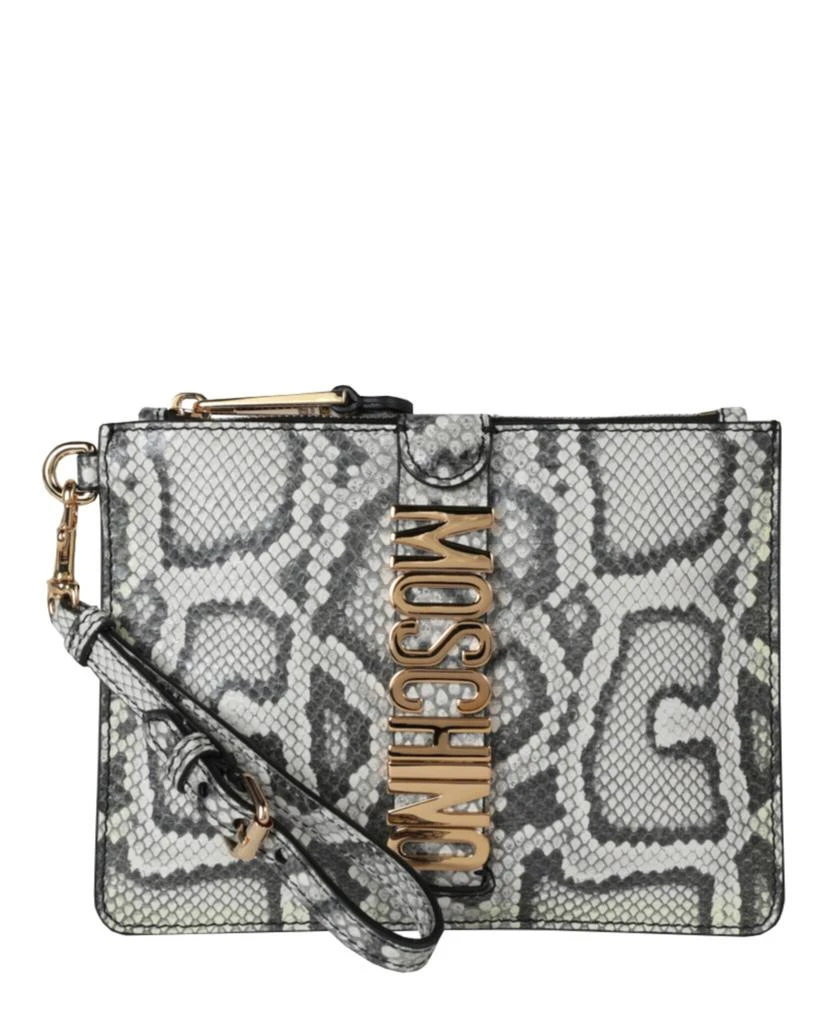 商品Moschino|Snakeskin-Effect Leather Wristlet,价格¥2108,第1张图片