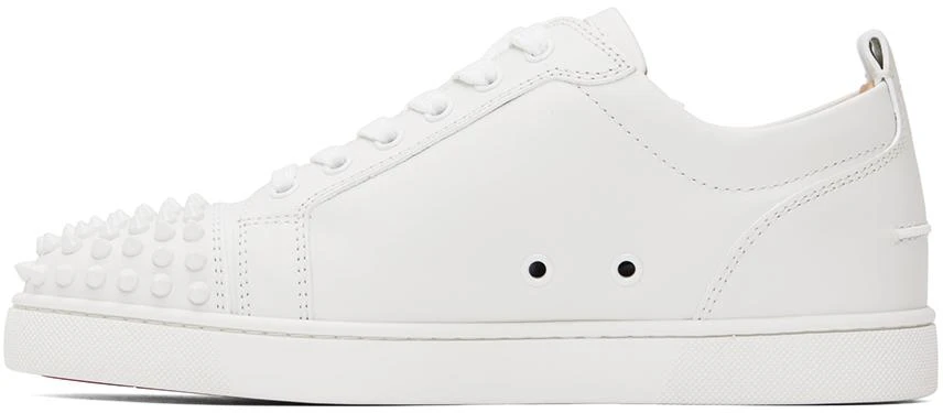 商品Christian Louboutin|White Louis Junior Spikes Sneakers,价格¥7500,第3张图片详细描述