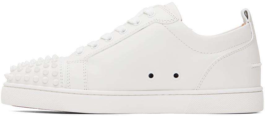 商品Christian Louboutin|White Louis Junior Spikes Sneakers,价格¥7049,第5张图片详细描述