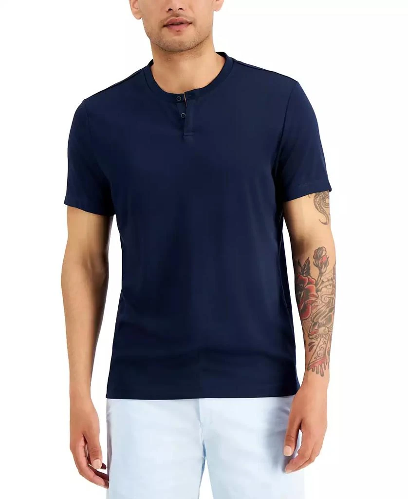 商品Alfani|Men's Solid Henley, Created for Macy's,价格¥75,第1张图片