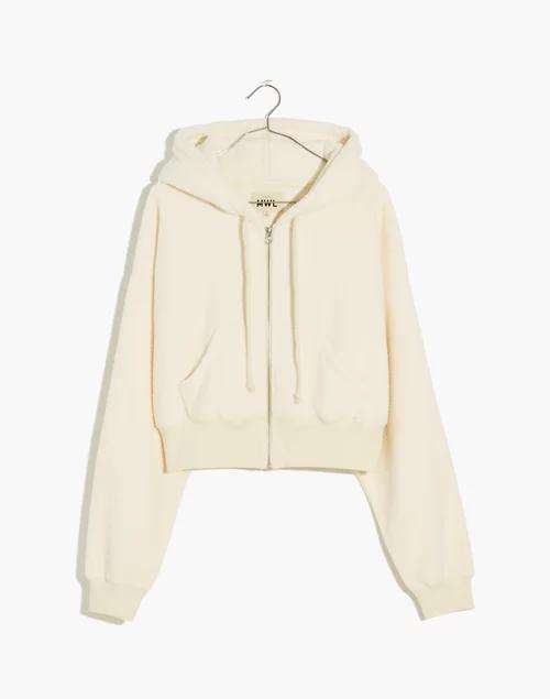 MWL Sherpa Zip-Front Drawstring Hoodie Sweatshirt商品第5张图片规格展示