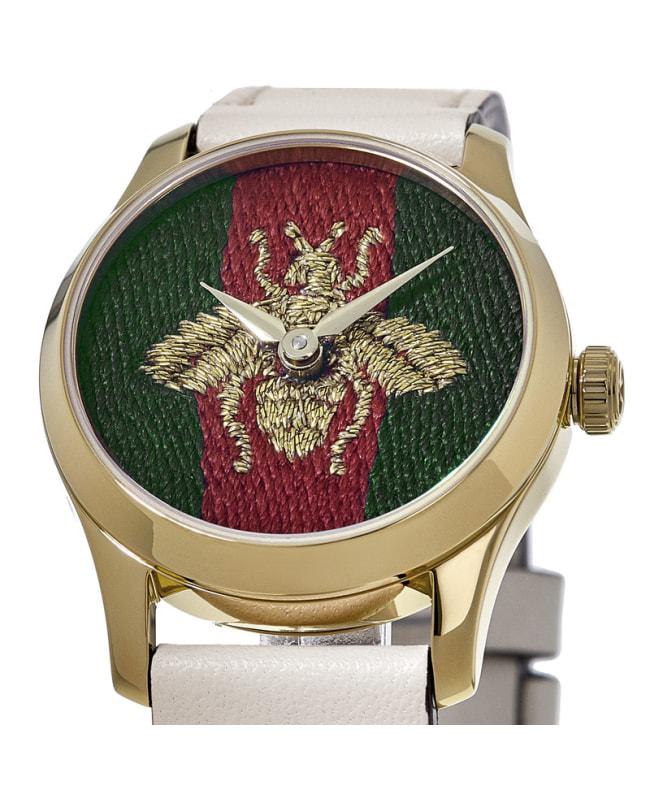 Gucci G-Timeless Gold Tone Green and Blue Dial Women's Watch YA1265009商品第2张图片规格展示