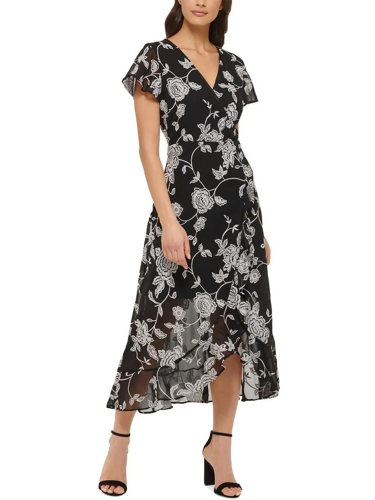 商品Kensie|Womens Surplice Midi Wrap Dress,价格¥235,第4张图片详细描述