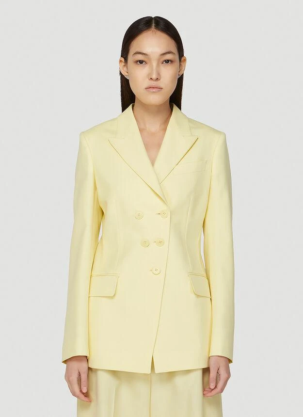 商品Stella McCartney|Double-Breasted Blazer in Yellow,价格¥3358,第1张图片