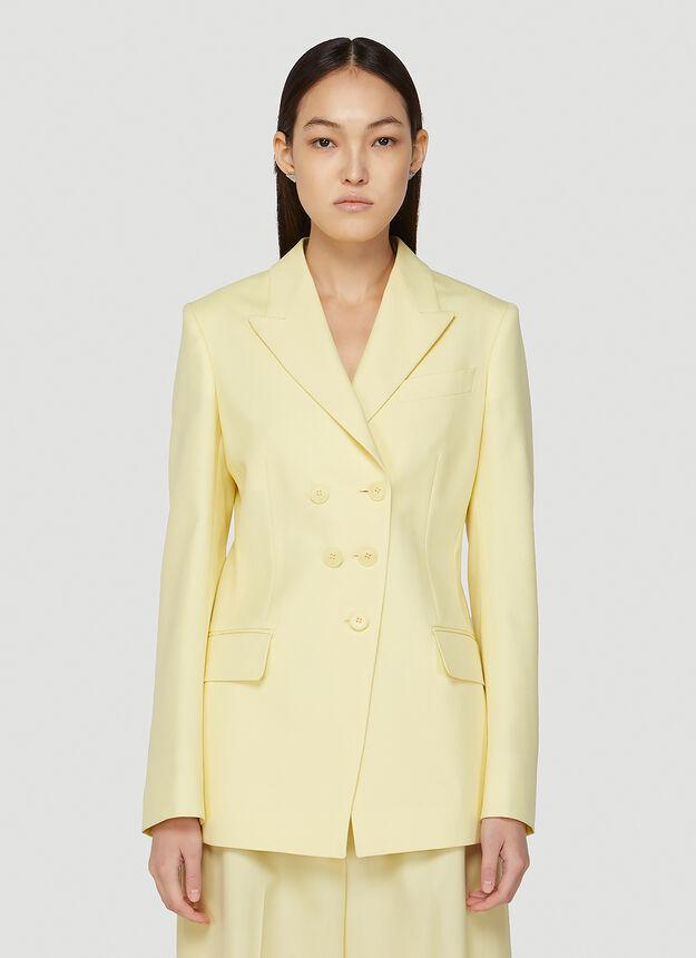 商品Stella McCartney|Double-Breasted Blazer in Yellow,价格¥5299,第1张图片