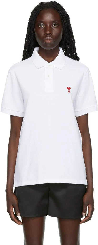 商品AMI|White Ami de Cœur Polo,价格¥672,第1张图片