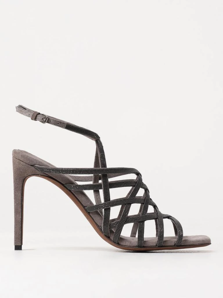 商品Brunello Cucinelli|Brunello Cucinelli heeled sandals for woman,价格¥10037,第1张图片