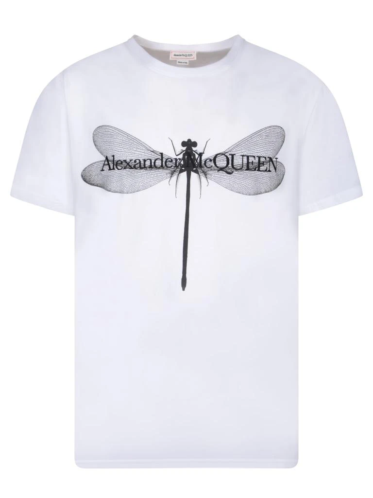 商品Alexander McQueen|Dragonfly White T-shirt,价格¥3326,第1张图片