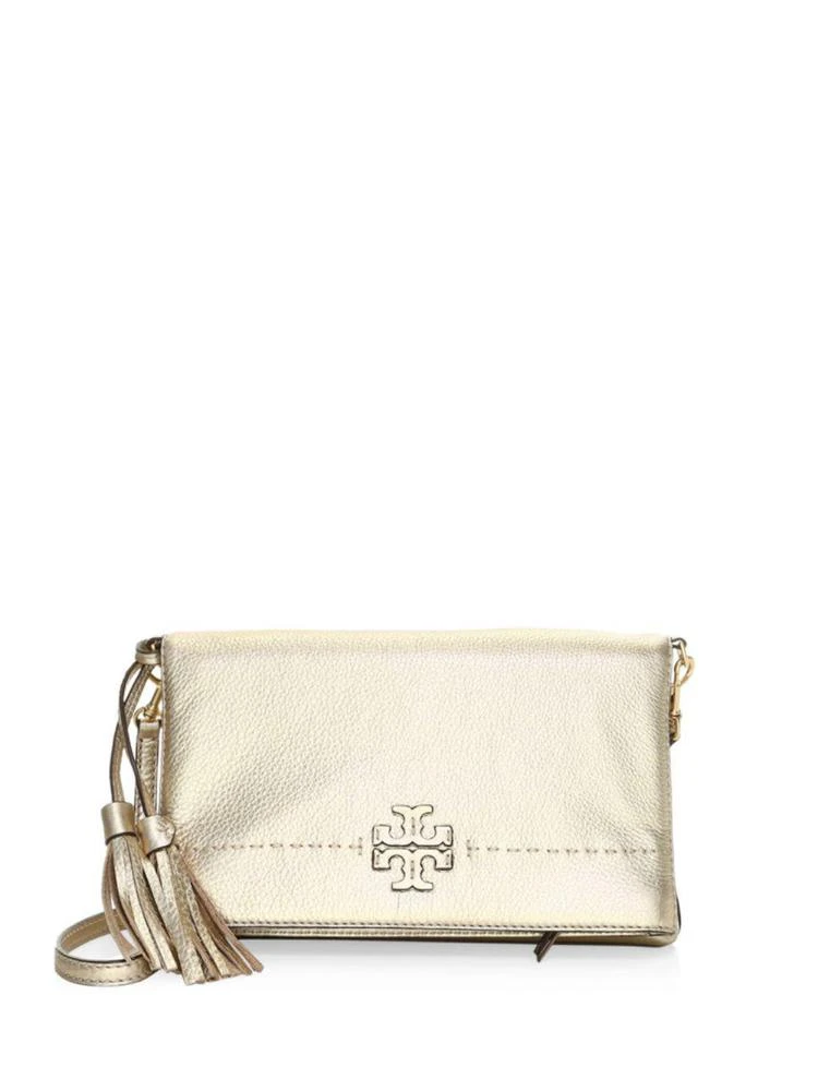 商品Tory Burch|Tory Burch - Mcgraw Metallic Leather Foldover Crossbody Bag,价格¥2986,第1张图片