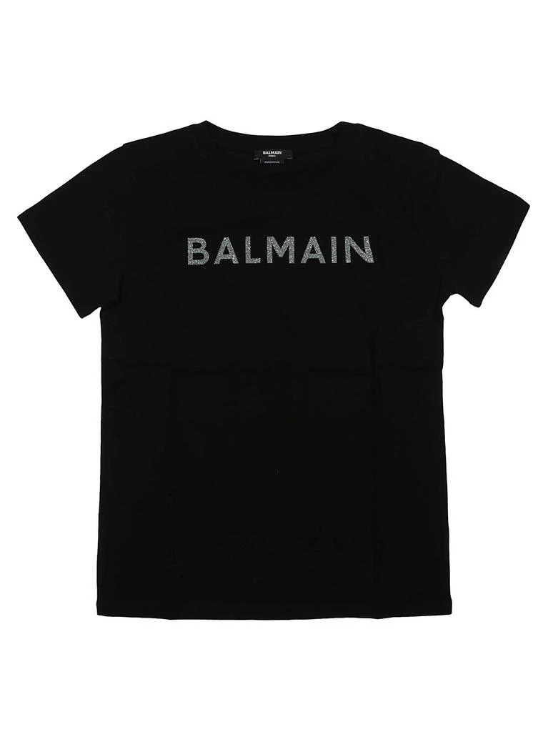 商品Balmain|Balmain Kids Logo Printed Crewneck T-Shirt,价格¥788,第1张图片