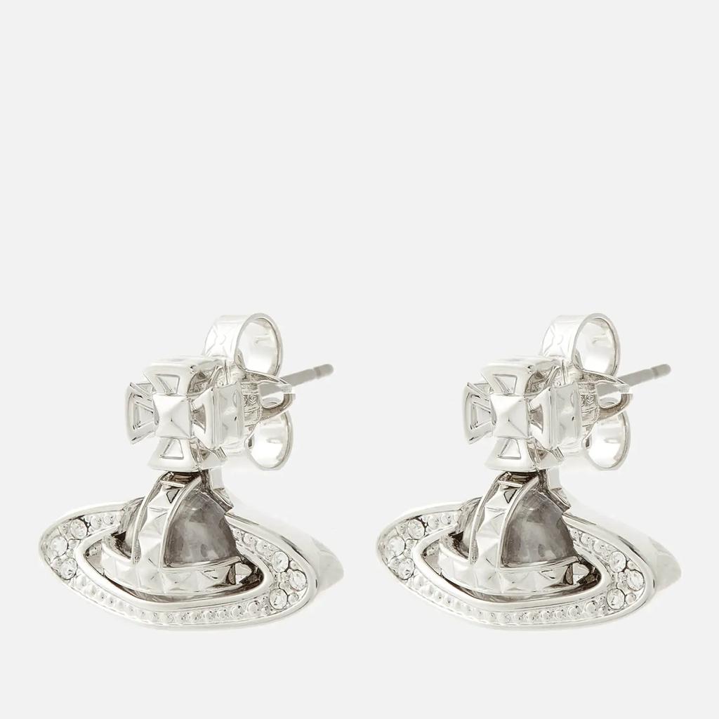 Vivienne Westwood Pina Bas Relief Silver-Tone and Crystal Earrings商品第2张图片规格展示