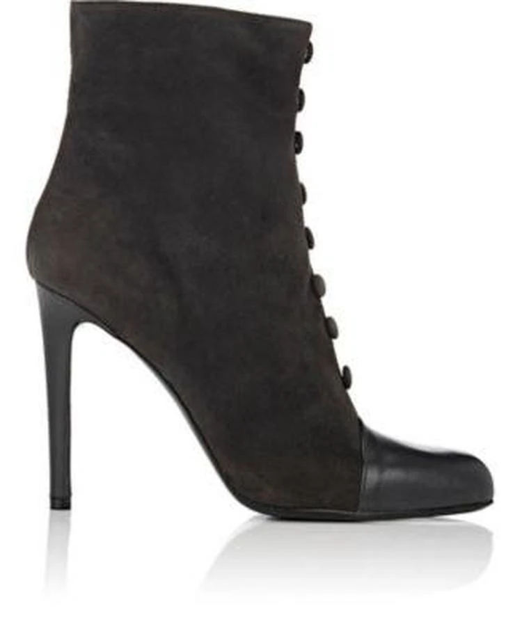 商品Barneys New York|Cap-Toe Suede Ankle Boots,价格¥1927,第1张图片