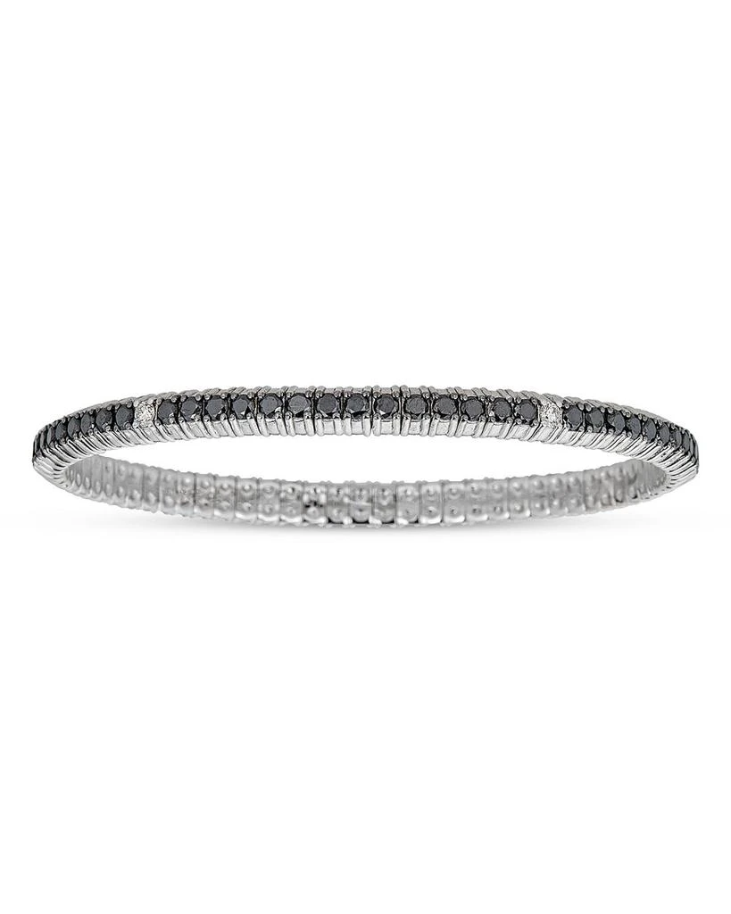 商品ZYDO|18K White Gold Stretch Collection Black & White Diamond Stretch Tennis Bracelet,价格¥54557,第1张图片详细描述