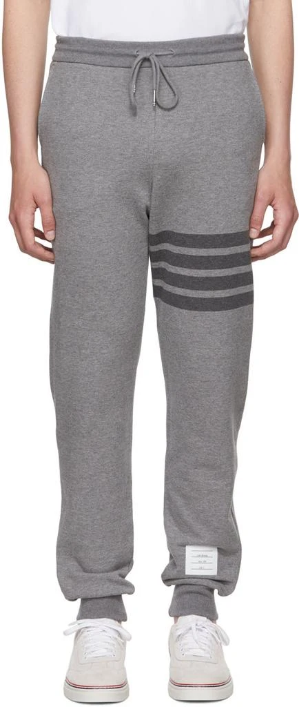 商品Thom Browne|Gray 4-Bar Lounge Pants,价格¥7275,第1张图片