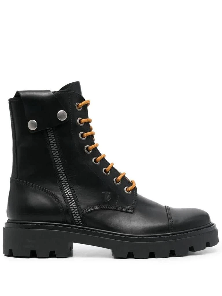 商品Tod's|Men's Black Combat Boots in Leather,价格¥2465,第1张图片