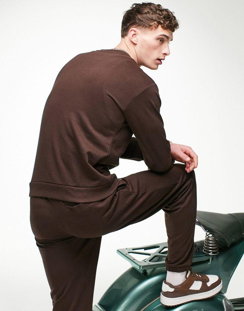 Fila logo sweatshirt in brown - exclusive to ASOS商品第2张图片规格展示