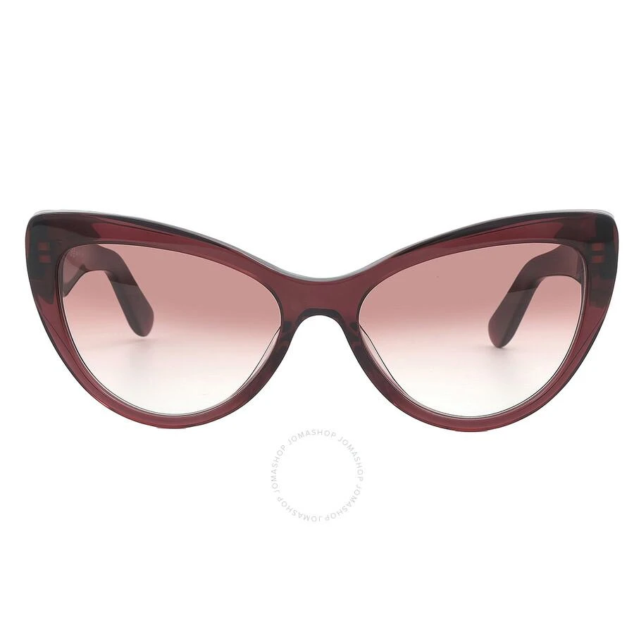 商品Salvatore Ferragamo|Burgundy Gradient Butterfly Ladies Sunglasses SF930S 606 56,价格¥447,第1张图片