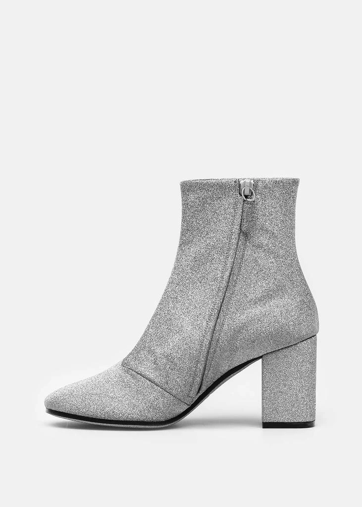 商品Balenciaga|Balenciaga Silver Glitter Block Heel Ankle Boots,价格¥2551,第2张图片详细描述