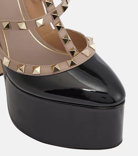 Rockstud patent leather platform pumps 商品