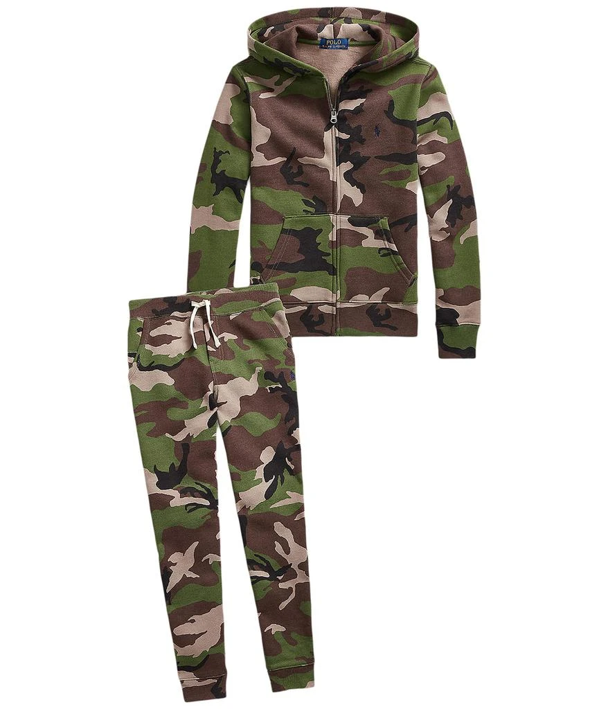 商品Ralph Lauren|Camo Fleece Full Zip Hoodie (Big Kids),价格¥367,第3张图片详细描述