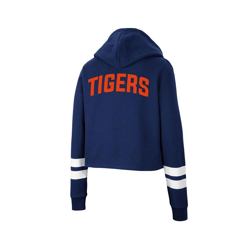 商品Colosseum|Women's Navy Auburn Tigers Throwback Stripe Cropped Pullover Hoodie,价格¥307,第3张图片详细描述