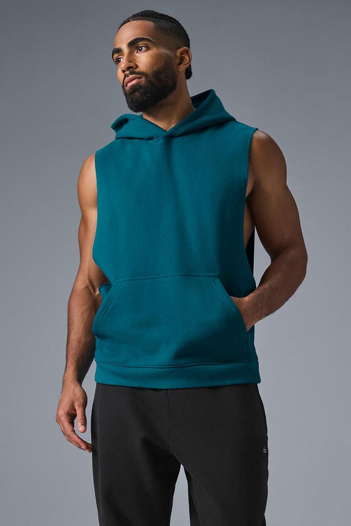 Shop Renown Sleeveless Hoodie - Oceanic Teal on Sale at