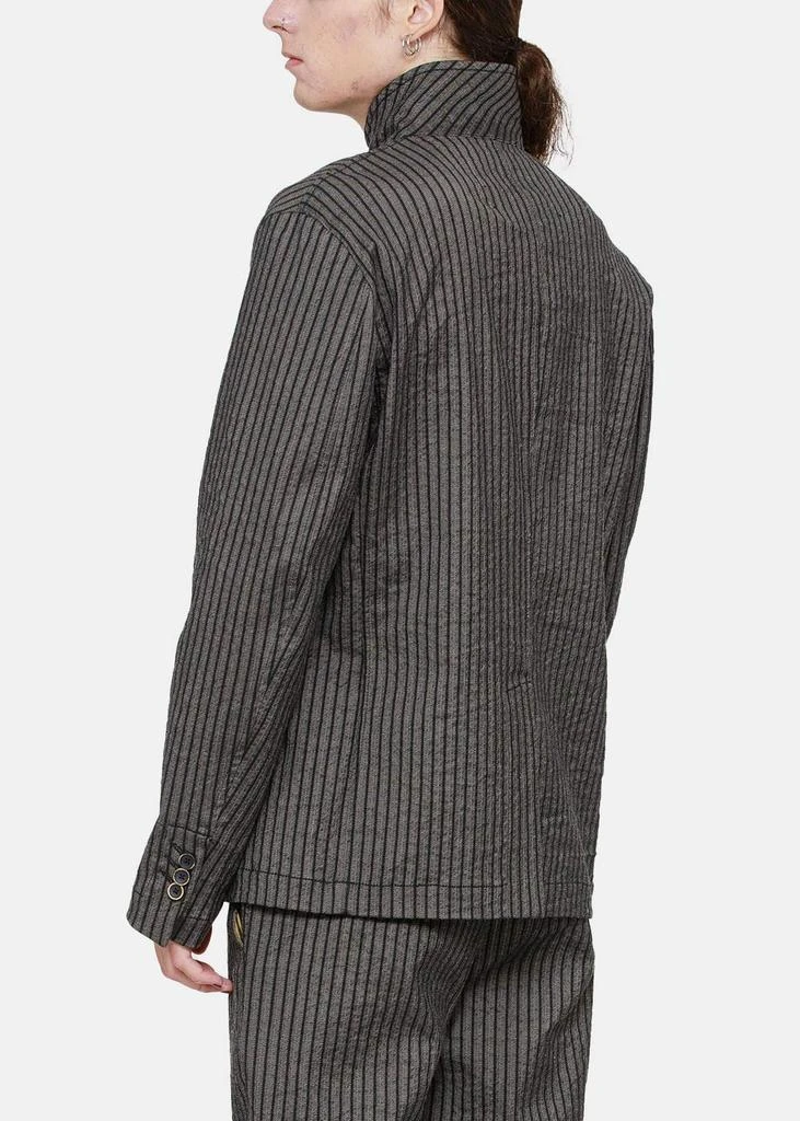 商品Uma Wang|Uma Wang Black & Grey Striped Jacy Jacket,价格¥3291,第1张图片