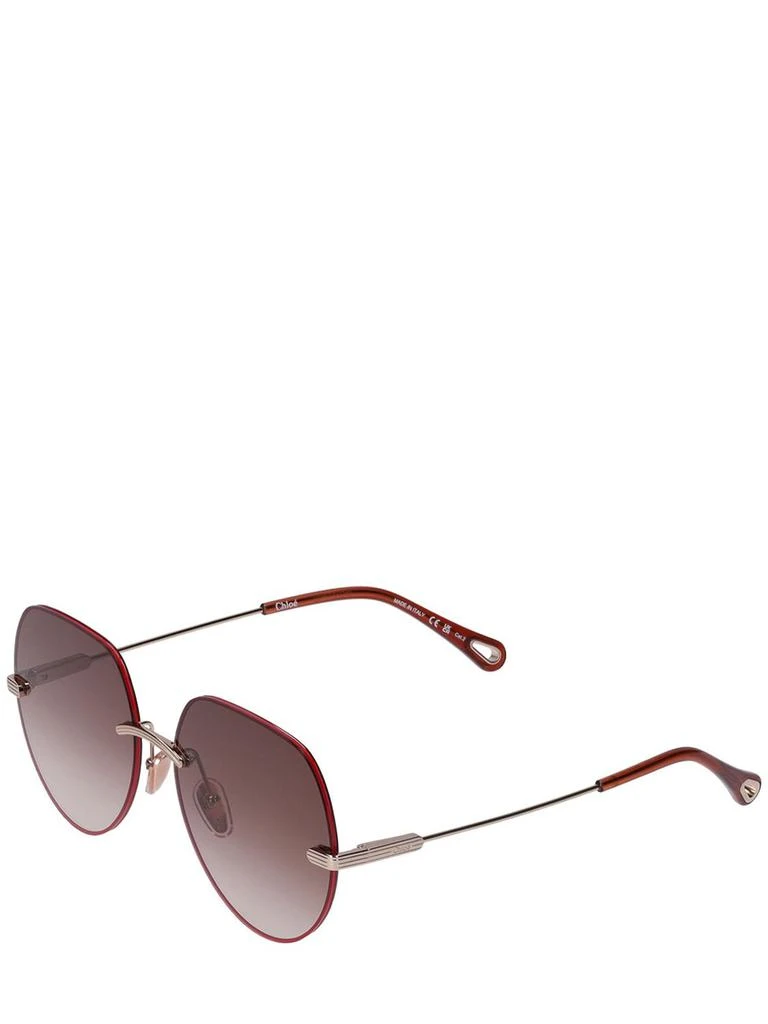 商品Chloé|Benjamine Squared Metal Sunglasses,价格¥1905,第3张图片详细描述